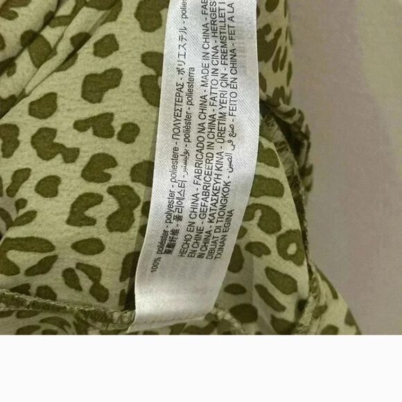 ZARA Green Leopard Print Slip Dress Size XS - Picture 16 of 16